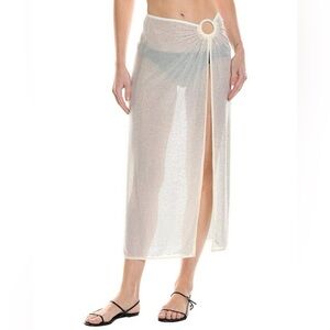 WeWoreWhat Cream Swim Sarong